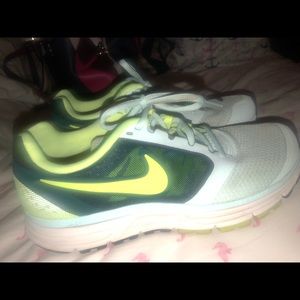 Tiffany Blue and Neon Nike Shoes
